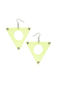 Topshop Acrylic Triangle Circle Earrings - Lyst