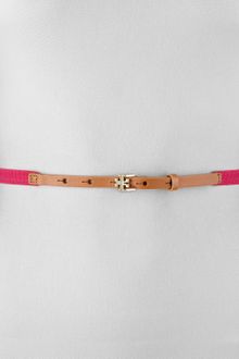 Tory Burch Skinny Logo Stretch Belt - Lyst