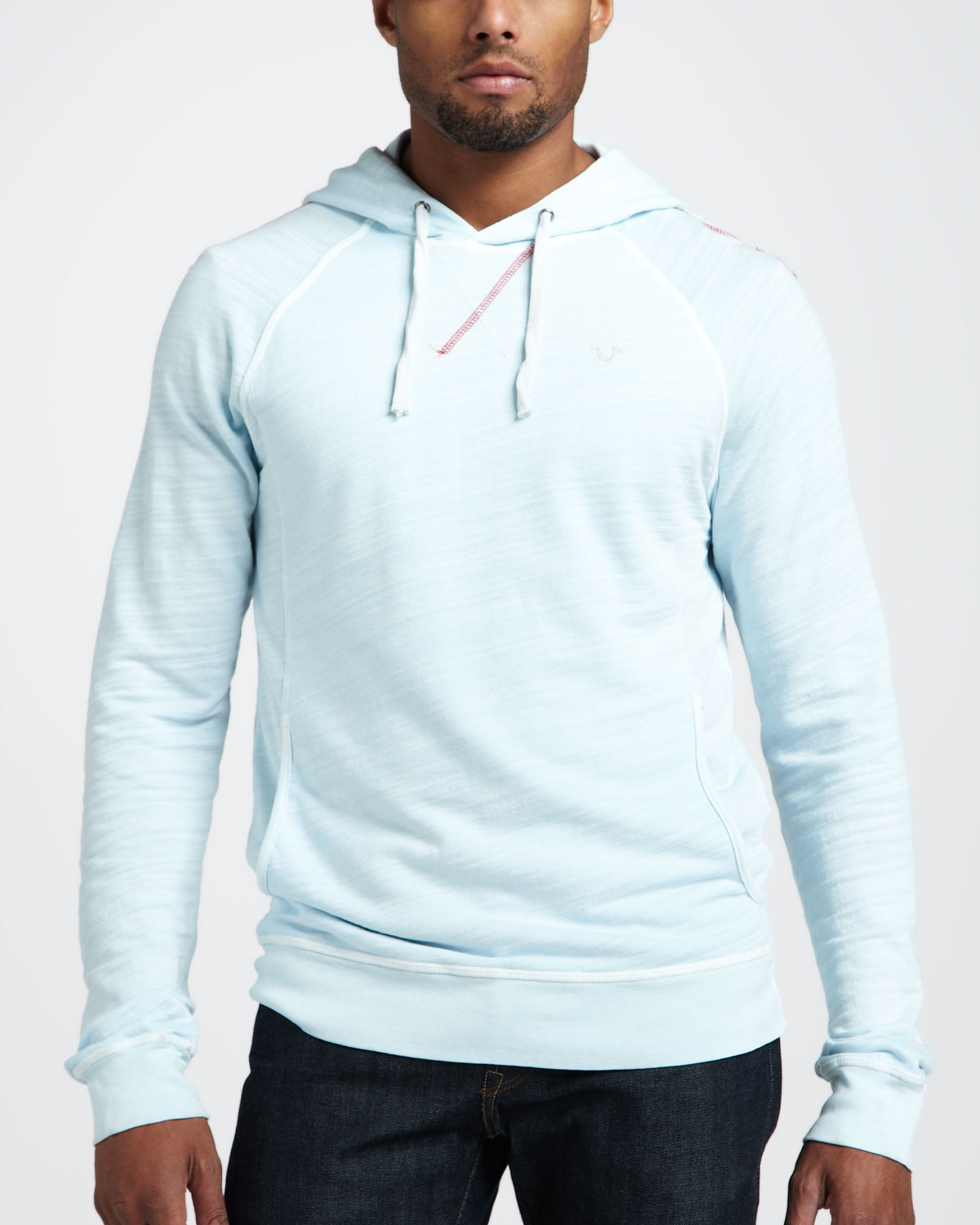 True Religion Faded Raglan Hoodie in Blue for Men (skyblue) Lyst