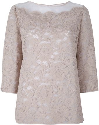 Valentino Floral Lace Top - Lyst
