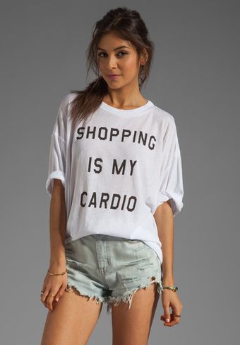 Wildfox Couture Shopping Is My Cardio Cobain Top - Lyst