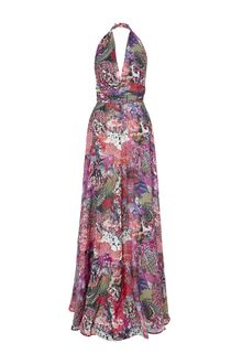 Issa Digital Print Halterneck Gown - Lyst