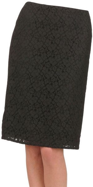 John Galliano Cotton Blend Lace Skirt - Lyst