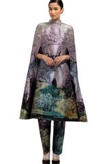 Mary Katrantzou Landscape Print Cape