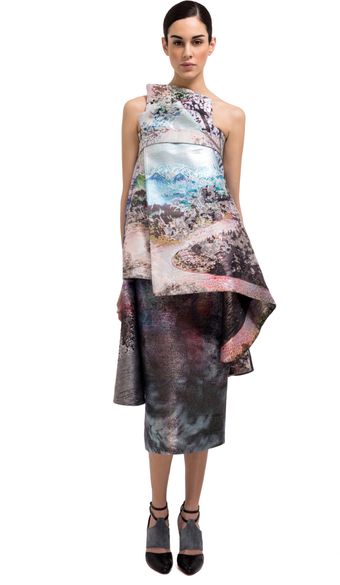 Mary Katrantzou Printed Origami Top - Lyst