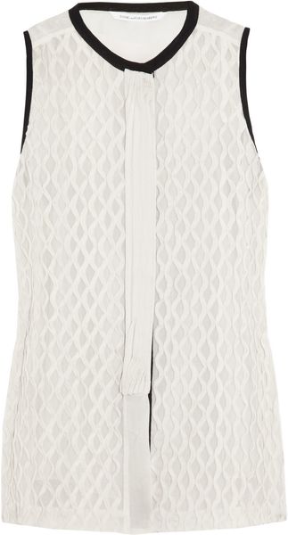 Diane Von Furstenberg Marissa Silkchiffon Top - Lyst