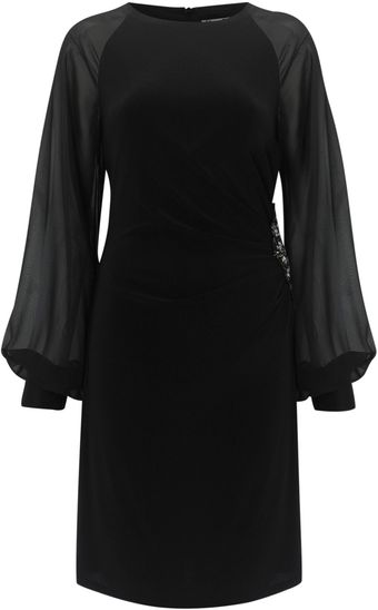 Eliza J Sheer Sleeve Dress - Lyst