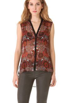 Helmut Lang Mandala Print Sleeveless Top - Lyst