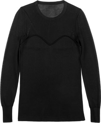 Isabel Marant Clay Shiny Knit Pullover in Black - Lyst