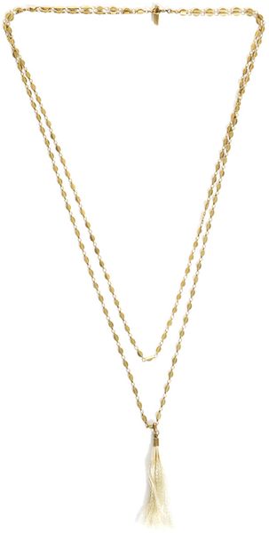 Isabel Marant Double Layer Tassel Necklace - Lyst
