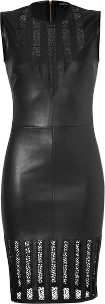 Jitrois Black Leather Cathedral Dress - Lyst