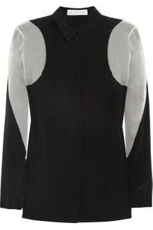 Stella McCartney Paneled Silk and Organza Shirt - Lyst