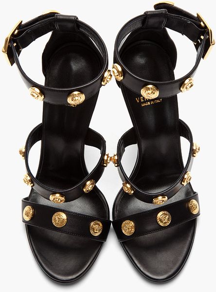versace heels with logo