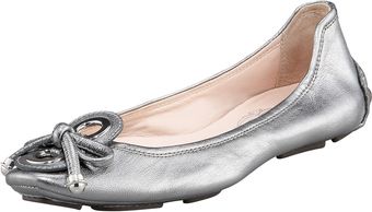 Elie Tahari Janine Metallic Ballerinas - Lyst