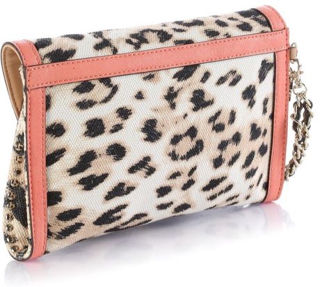 Guess Caytie Small Envelope Clutch in Animal (coral) | Lyst