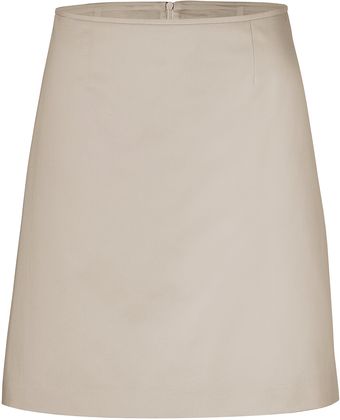 Hugo Light Beige Stretch Cotton Relini Skirt - Lyst