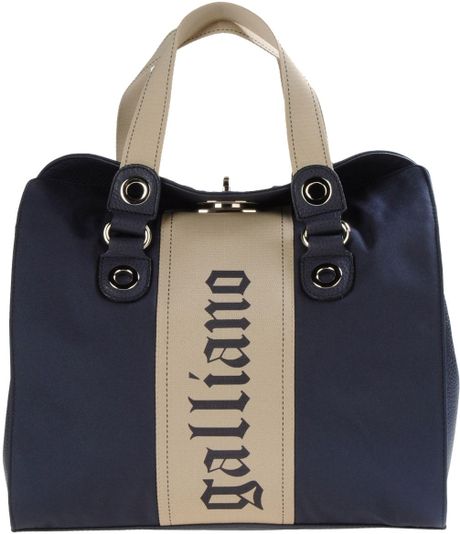 John Galliano Medium Fabric Bags in Blue (dark blue) - Lyst John Galliano Medium Fabric Bags in Blue (dark blue) - Lyst