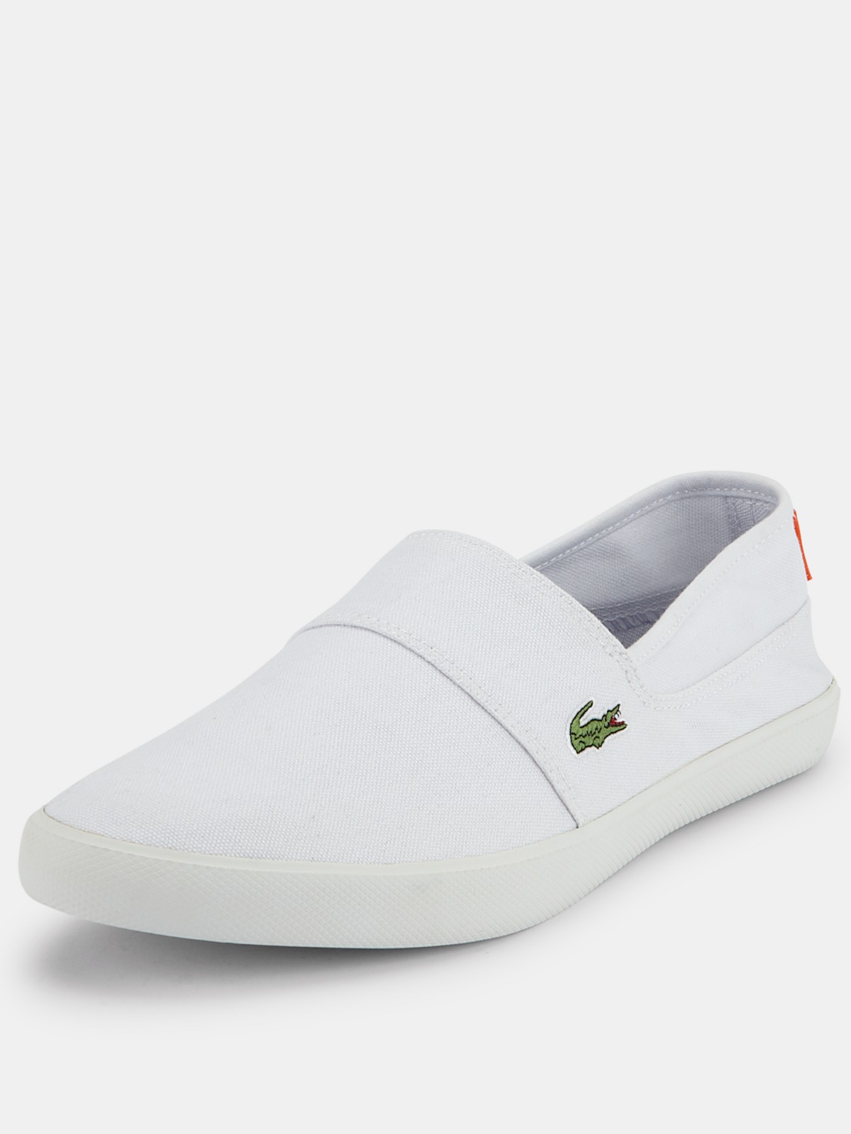 lacoste ziane canvas plimsoll trainers in white