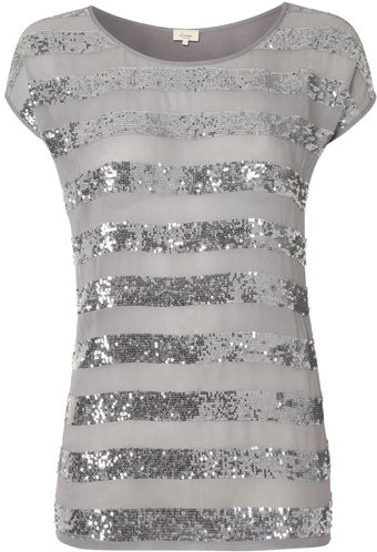 Linea Weekend Ladies Sequin Stripe Top - Lyst
