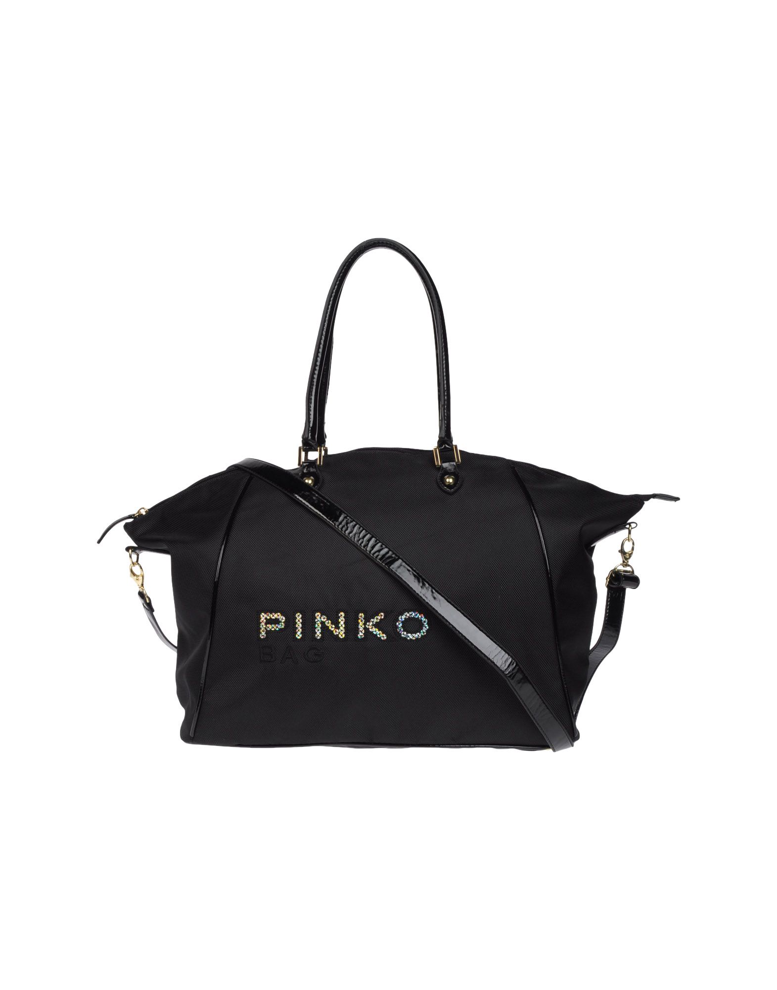 Pinko Large Fabric Bags in Black Lyst