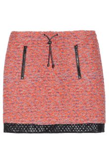 Proenza Schouler Drawstring Wool Blend Tweed Mini Skirt - Lyst