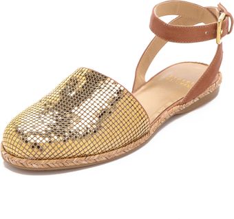 Stuart Weitzman Armor Chainmail Flats - Lyst