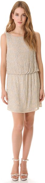 Alice + Olivia Drop Waist Beaded Dress - Lyst