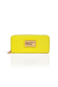Marc By Marc Jacobs Citron Leather Classic Q Slim Zip Around Wallet - Lyst