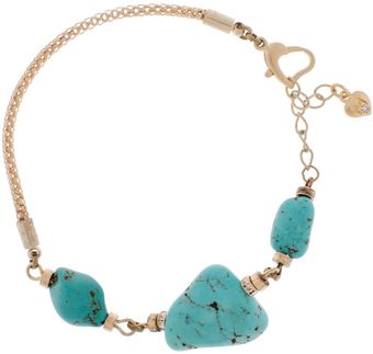 Martine Wester Journey Turquoise Three Stone Gold Bracelet - Lyst