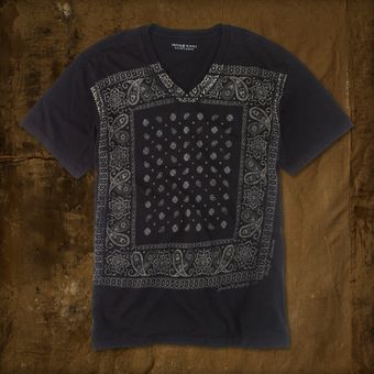 Ralph Lauren Bandanna V-neck Tee - Lyst