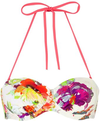 Ted Baker Marleni Floral Print Padded Bikini Top - Lyst