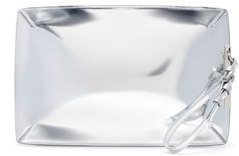 Zara Metallic Clutch Bag - Lyst