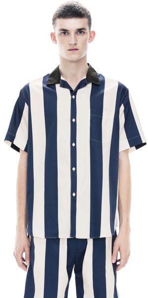 Acne Oahu Navy Stripe - Lyst