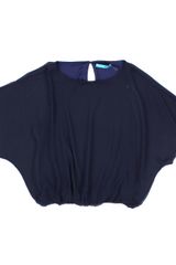 Alice + Olivia Navy Blouse