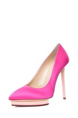 Charlotte Olympia Debonaire Pump in Fuchsia Rose