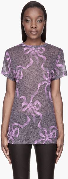 Christopher Kane Purple Big Bow Tshirt - Lyst