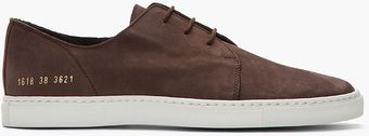 Common Projects Dark Brown Nubuck Rec Sneakers - Lyst