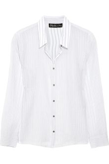 Elizabeth And James Amie Striped Cottongauze Shirt - Lyst