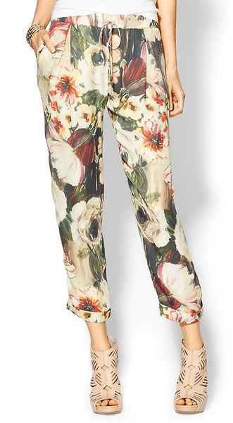 Haute Hippie Floral Silk Pant - Lyst
