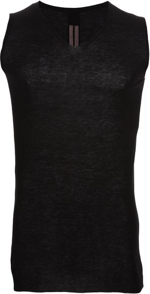 Rick Owens Vneck Tank - Lyst