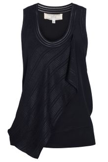 Vanessa Bruno Athé Ruffle Crepe Tank Top - Lyst