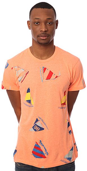 Vans The Port Hueneme Tee in Safety Orange - Lyst