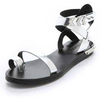 Zadig & Voltaire Pert Metallic Sandals - Lyst