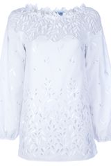 Blumarine Cut-Out Embroidered Blouse