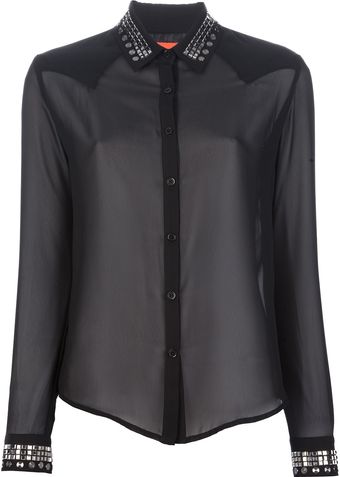Clover Canyon Sheer Embellished Blouse - Lyst