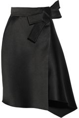 Lanvin Duchesse Satin Bow Skirt
