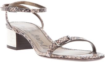 Lanvin Pythonprint Sandal - Lyst
