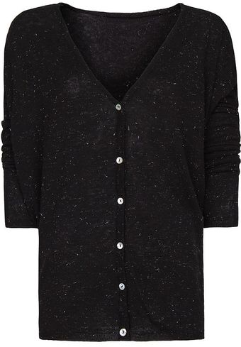 Mango Oversized Lurex Sweater - Lyst