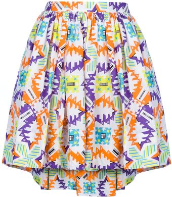 MSGM Msgm 1 Bianco Arancione Viola Cotton - Lyst