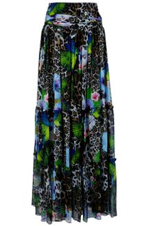 Philipp Plein Printed Pleat Long Skirt - Lyst